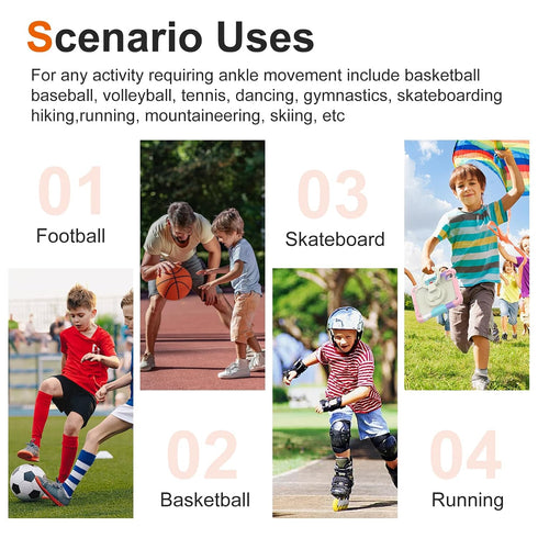 LLOUSSAK 2 5-10 Pair Kids Compression Socks Ankle Brace for Sports, Elastic Kids Ankle Support, Knitted Ankle-Sleeve