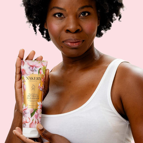 Nakery Intimate Wash Women pH Balanced Vaginal Cleanser - Hydrating Feminine Wash with Aloe & Hyaluronic Acid