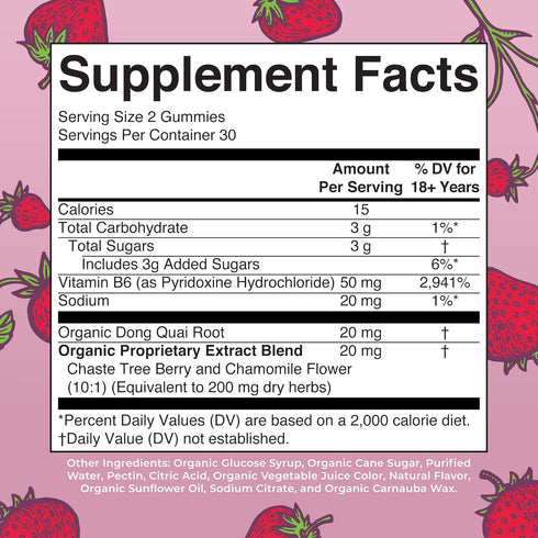 Gummies Common 30 MARYRUTH'S Organic Menstrual Support for the Relief of Symptoms of Premenstrual Syndrome | PMS