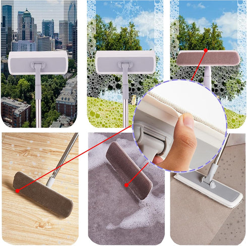 Window Screen Cleaner Tool, 5 in 1 Window Cleaning Kit with Brush, Squeegee, and Track Cleaning Tools