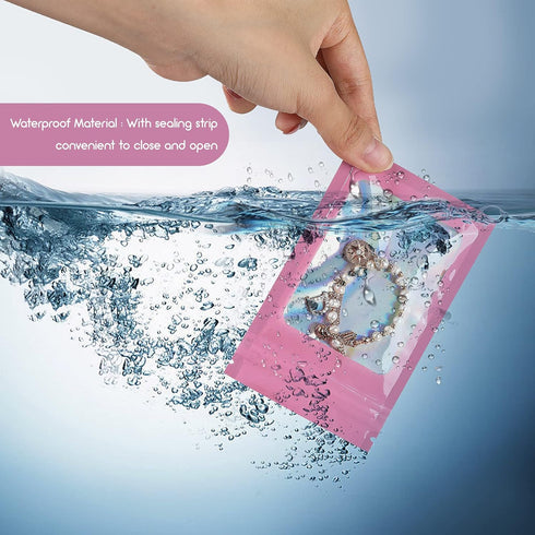 120 PCS Smell Proof Mylar Bags: Resealable Holographic Packaging Pouch with Clear Window for Food Storage (Black)