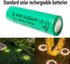 12 Counts AA 650mAh NiMH Rechargeable Batteries, 1.2V Double A Battery for Solar Lawn Light