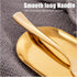 WDF 100 Piece Gold Plastic Forks, 7.4inch Disposable Gold Silverware for Dessert Cake Parties