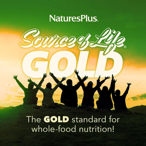 Natures Plus Source of Life Gold Multivitamin Liquid - 8 oz with Vitamins D3, B12 & K2 for Blood, Bone & Immune Support