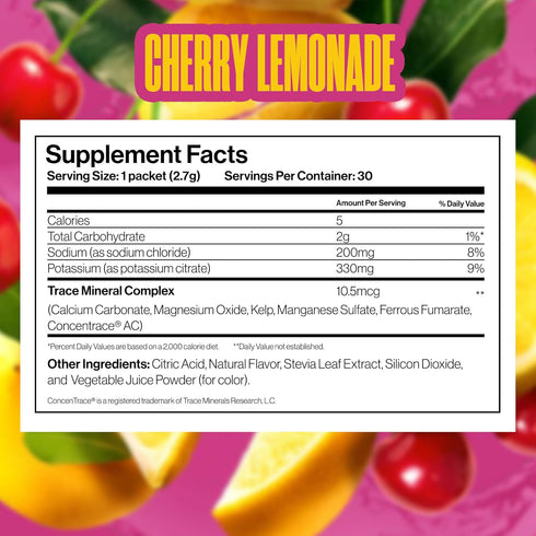 Electrolytes Powder Packets | No Sugar Hydration Mix, 30 Packs