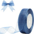 1 Inch Sheer Organza Ribbon, 50 Yards, Royal Blue Chiffon for Gift Wrapping, Father's Day, Wedding Bouquet Crafts
