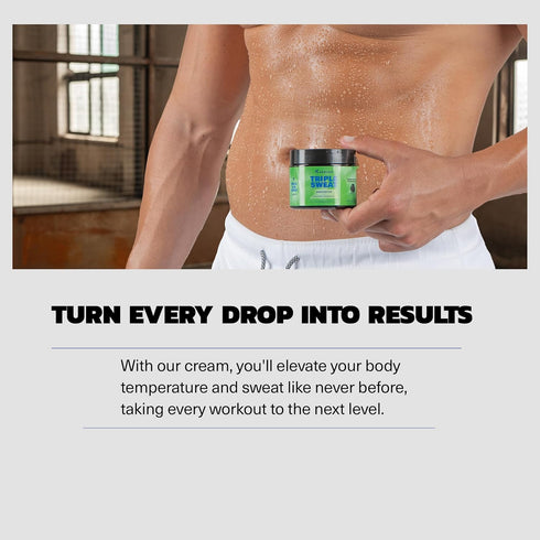 Kewlioo Triple Sweat Enhancing Cream for Workouts, Hot Sweat Cream for Arms, Belly, & Waist, Pre-Workout Slimming Gel