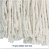 UNISAN 20 (2020C) Cut-End Wet Mop Head, Cotton, Size, White