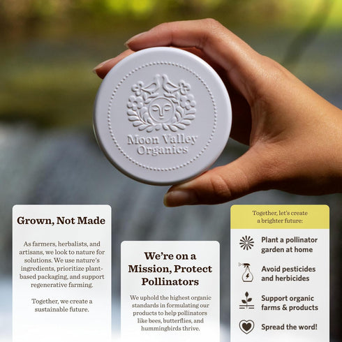 Moon Valley Organics Herbal Lotion Bar, Lemon Vanilla, Beeswax, Heal & Restore Chapped Skin
