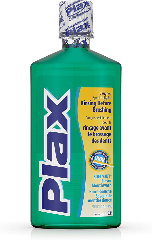Plax Advanced PreBrushing Dental Rinse, Soft Mint, 24 Ounce