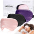 Sleep Mask Silk Eye Mask for Sleeping, Super Soft Blackout Eye Covers, Adjustable Straps, Travel Eye Mask, 3 Pack