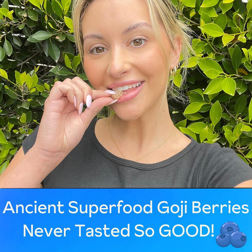 Reprise Goji Berry Superfood Gummies - All-Natural Antioxidant, 240 mg Full-Potency, Low-Sugar, Vegan