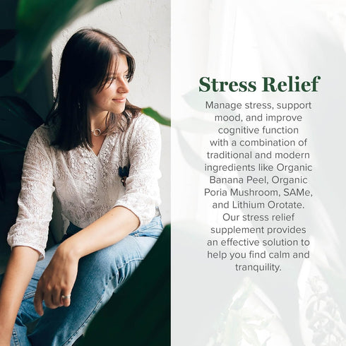Global Healing Stress Relief Supplement with Lithium Orotate - 120 Capsules for Calm Support and Stress Relief