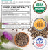 USDA Organic Milk Thistle Capsules, 80% Silymarin Supplement for Liver Support, 300mg, 60 Day Supply