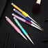Mudder 10 Pieces 3D Nail Brushes Set, Nail Liner Ombre Brush Design Pens with Acrylic Rhinestone Handles