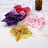 Large 7 Inch Glitter Bow Clip, Sequin Bling Party Hair Accessories for Women, Teens, Girls, 2 Pcs (Dark Purple, Black)