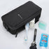 Purevave Compact Mens Toiletry Travel Bag, Waterproof Hanging Dopp Kit, Black Wash Pouch