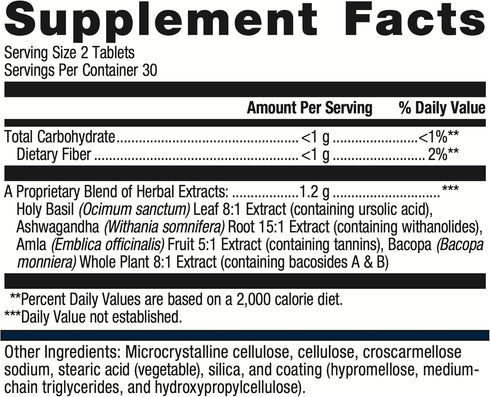 Metagenics Exhilarin - Energy & Stress Tolerance Support with Ashwagandha, 60 Tablets