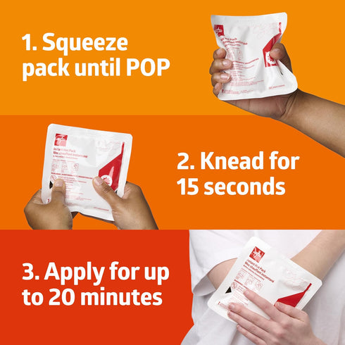 Pack, 6" 6", 24 Pack, Packs Medline Instant Warm Disposable, x per Heat for Pain Relief, Muscle Soreness and Increased