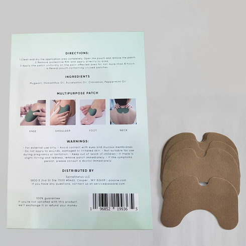 Knee Relief Heat Patches: 24 Count Natural Herbal Hot Patches for Arthritis Relief