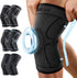 CAMBIVO Knee Brace, 2 Pack Compression Sleeve for Knee Pain Relief, with Side Stabilizers & Patella Pad (X-Large,