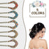 Waydress 5 Pcs Vintage Hair Fork, French Hair Pin for Buns, Metal Chignon Pin with Crystal Rhinestone Double Prong