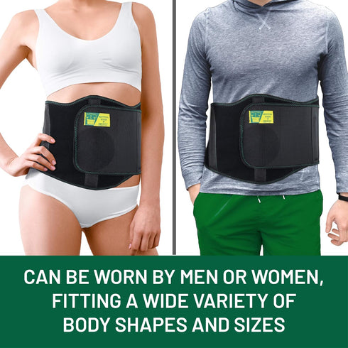 Ergonomic Umbilical Hernia Belt - Abdominal Binder for Hernia Support, Compression Pad, Standard (24-44 in)