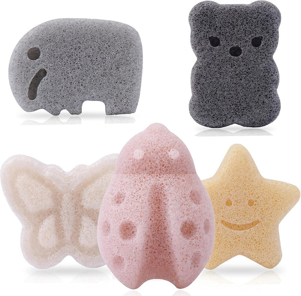 Konjac Baby Sponge for Bathing, Kids Bath Sponges for Infants, Toddler Bath Time, Safe Plant-Based Konjac Baby Bath