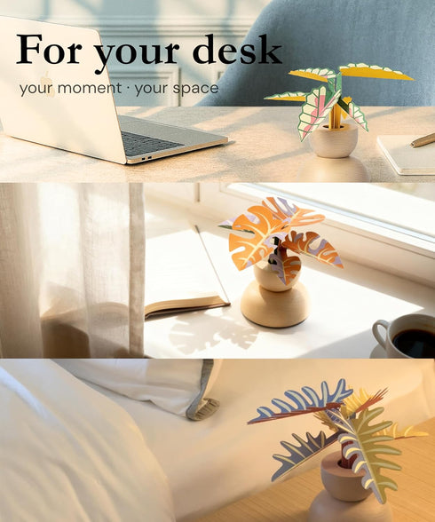 Set Spin Paper Diffuser Gift with Room Spray Kinetic Desk Decor with Gentle Scent Flow, Essential Oil Diffuser
