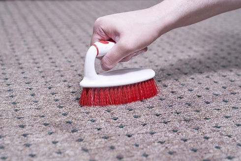 Superio Grout Brush, Dish Brush, Shower Scrubber Cleaning Brush, Stiff Bristles, Comfort Grip Handle,Red Brush Cleaner