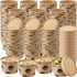 Ninehaoou 100 8 oz Pcs Paper Soup Containers with Lids Disposable Kraft Paper Food Container Hot and Cold Soup Bowls