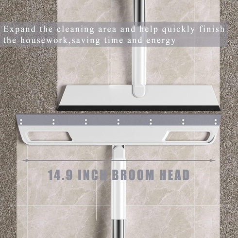 Multifunction Magic Broom, Extended Indoor Broom Detachable,3-in-1 Sweeper Removing Dust Liquid Hair, Adjustable Floor Squeegee, Pet Hair Remover helio air broom as seen on tv(Gray) ?