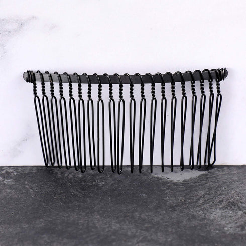 Hicarer 5 Pcs Black Metal Wire Hair Combs, 20 Teeth Twist Bridal Wedding Veil Combs