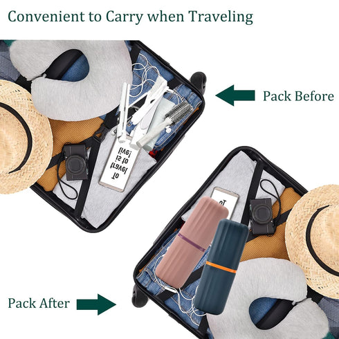 2Pcs Travel Toothbrush Cup Case, Portable Holder for Traveling, Camping, Business Trip, Plastic Toothbrushes Toothpaste