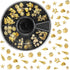 Ocean Theme Nail Art Charms - 3D Alloy Sea Beach Starfish Seashell Nail Gems Decoration Stickers, 12 Styles - Gold