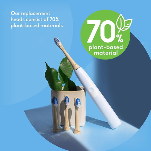 The Humble Co. Electric Toothbrush Replacement Heads 4pk, Sustainable Bamboo, BPA-Free, Compatible with Philips