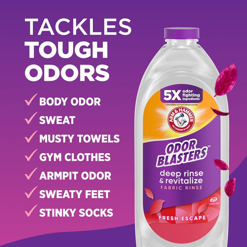 HAMMER 50 oz ARM & Odor Blasters Deep Rinse and Revitalize Fabric Rinse, Laundry Additive, Eliminates Sweat and Musty