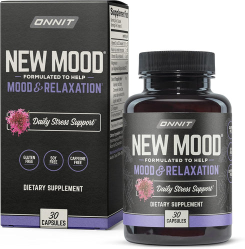 Onnit New Mood - 30 Count Stress Relief, Sleep and Mood Support Supplement