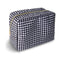 Waterproof Large Makeup Bag Pouch, Nylon Women Travel Toiletry Storage Bag, Houndstooth Cosmetic Organizer for Girls