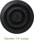 PCP Crutch Tip Replacement, 1 Pair, Black, Large
