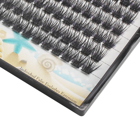 Large Tray - 120 Pcs D Curl Cluster Eyelashes, Natural Long Individual False Eyelashes Extensions (10-20MM)