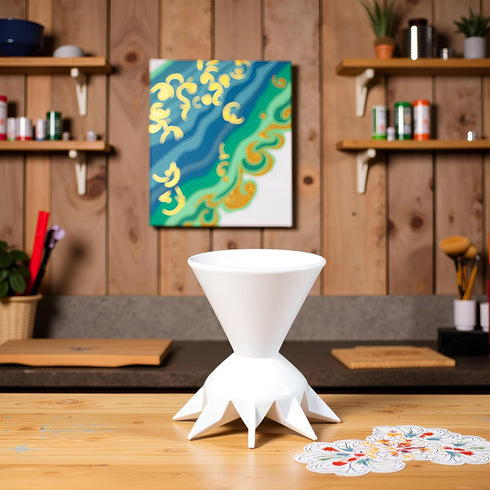 WLngtv White Paint Strainer - Paint Pouring Cup, Split Cup for Paint Pouring Supplies Tools, Paint Pouring Supplies
