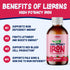 Llorens Liquid Iron Supplement, 100mg Polysaccharide Iron Complex, 6 oz - High Potency for Women & Adults, Raspberry