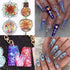 LoveOurHome Nail Glitters Sequins Set, Mixed Shaped Holographic Glitter Flakes for Makeup Crafts and Nail Decorations