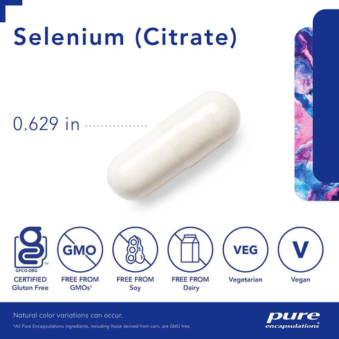 Pure Encapsulations Selenium (Citrate) - Immune System Support & Cellular Health - 60 Capsules