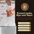 PAMI Small 4-Gallon Trash Bags, White, 150 Bags, Strong Multipurpose Plastic Wastebasket Liners