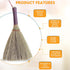 Handmade Bamboo Grass Broom - Angled Bristles for Sweeping Debris & Dust, Compact Cleaning Essential, 11 Inch