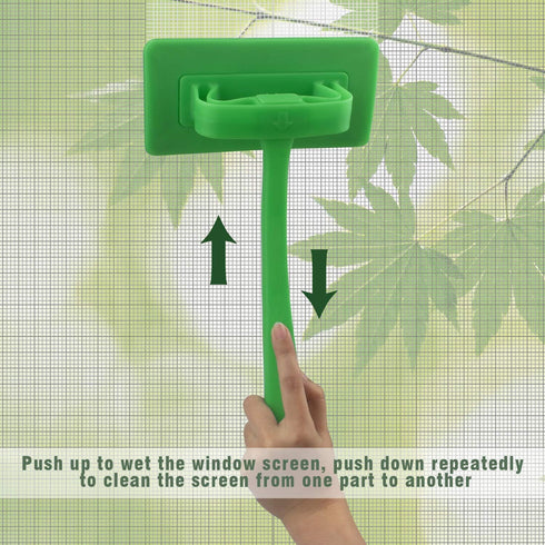MyLifeUNIT Mesh Screen Cleaner, Detachable Window Screen Cleaning Brush Washing Tool, Windows Screen Cleaner with Wet