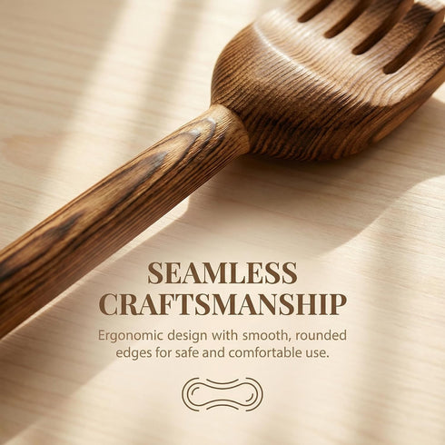 mikabaka 2-in-1 Hammer, Solid Wood Back Scratcher & Massage Dual-Use Natural Wooden Tool for Itch Relief and Muscle