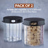 Round Pill Organizer Dispenser - Pack of 2 with 4 Compartments for Medication, Vitamins & Supplements, Daily Pill Case